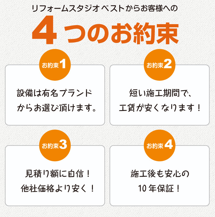 ベストプランニングからお客様への４つのお約束